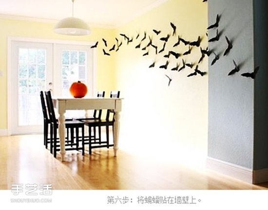 萬(wàn)圣節(jié)蝙蝠手工制作 兒童萬(wàn)圣節(jié)蝙蝠墻裝飾DIY -  rpnrmr.com