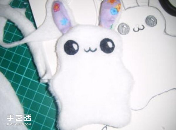 毛氈布兔子手工制作 DIY毛絨兔子布偶圖解 -  rpnrmr.com