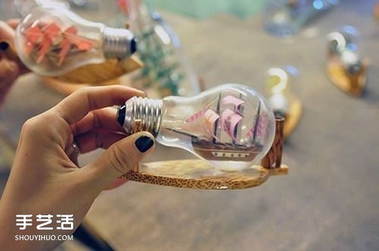 創(chuàng)意燈泡DIY手工藝品 廢燈泡手工制作圖片 -  rpnrmr.com