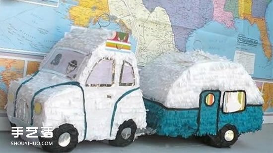 幼兒露營(yíng)車手工制作 簡(jiǎn)單瓦楞紙露營(yíng)車的做法 -  rpnrmr.com