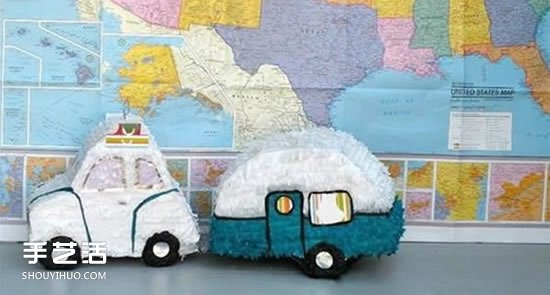 幼兒露營(yíng)車手工制作 簡(jiǎn)單瓦楞紙露營(yíng)車的做法 -  rpnrmr.com