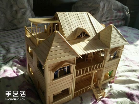 一次性筷子手工制作逼真別墅模型 步驟超全！ -  rpnrmr.com
