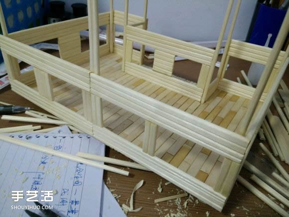 一次性筷子手工制作逼真別墅模型 步驟超全！ -  rpnrmr.com
