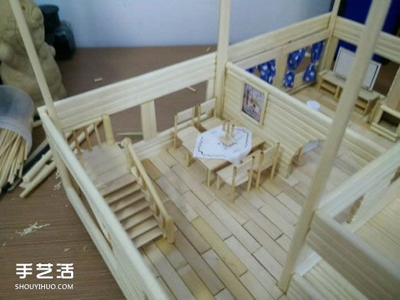 一次性筷子手工制作逼真別墅模型 步驟超全！ -  rpnrmr.com