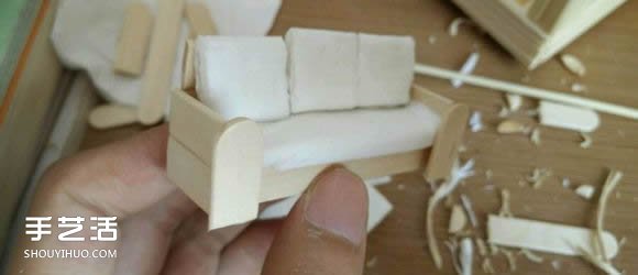 一次性筷子手工制作逼真別墅模型 步驟超全！ -  rpnrmr.com