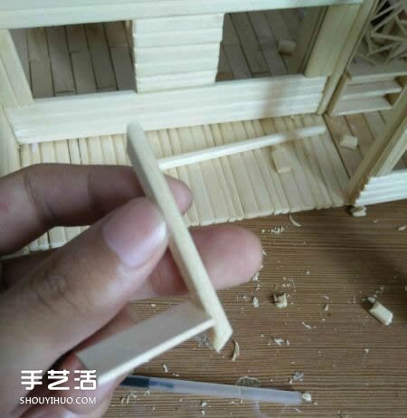 一次性筷子手工制作逼真別墅模型 步驟超全！ -  rpnrmr.com