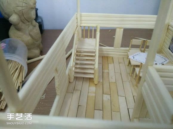 一次性筷子手工制作逼真別墅模型 步驟超全！ -  rpnrmr.com