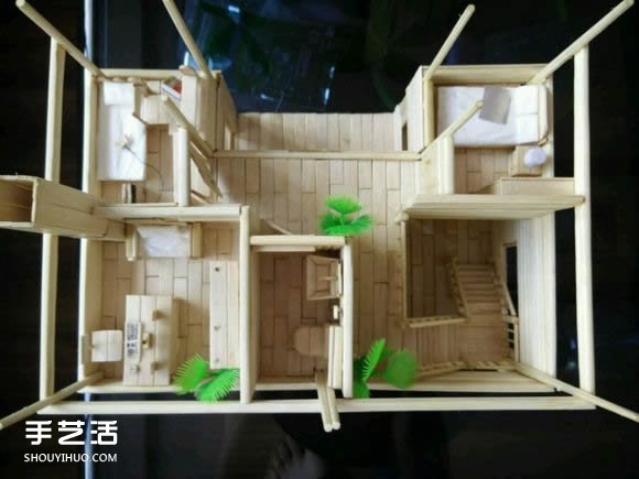 一次性筷子手工制作逼真別墅模型 步驟超全！ -  rpnrmr.com
