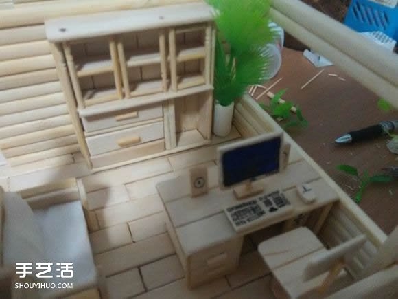 一次性筷子手工制作逼真別墅模型 步驟超全！ -  rpnrmr.com