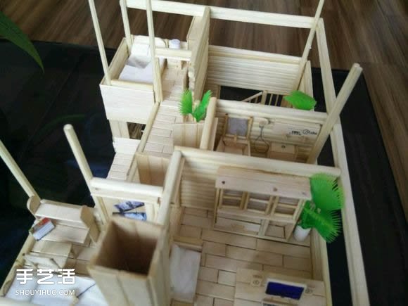 一次性筷子手工制作逼真別墅模型 步驟超全！ -  rpnrmr.com