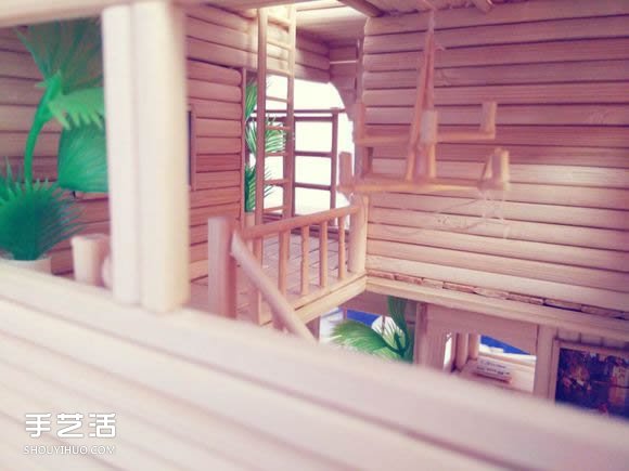 一次性筷子手工制作逼真別墅模型 步驟超全！ -  rpnrmr.com