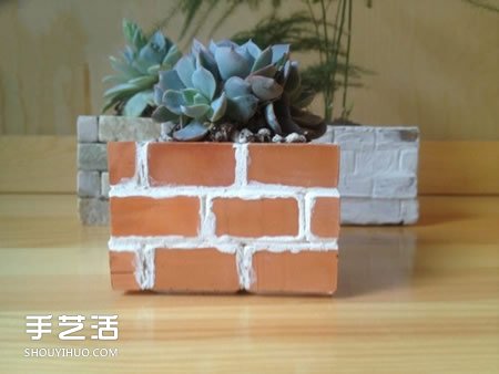陶土小紅磚手工制作花盆 迷你方形花盆DIY教程 -  rpnrmr.com