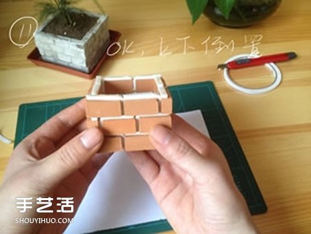 陶土小紅磚手工制作花盆 迷你方形花盆DIY教程 -  rpnrmr.com