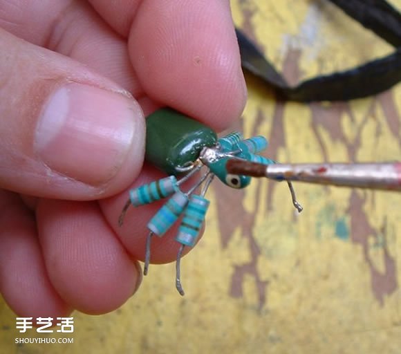 電路板電子元件變廢為寶 DIY手工制作小蜘蛛 -  rpnrmr.com