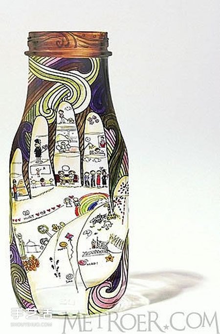 飲料瓶手繪圖片大全 手工飲料瓶畫(huà)畫(huà)作品欣賞 -  rpnrmr.com