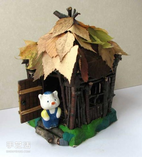 兒童小木屋制作教程 手工樹枝房子的做法 -  rpnrmr.com