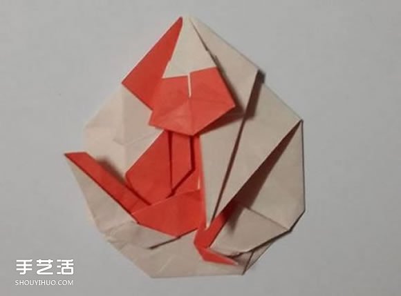 猴子胸章的折紙方法 手工折猴子圖案折法圖解 -  rpnrmr.com