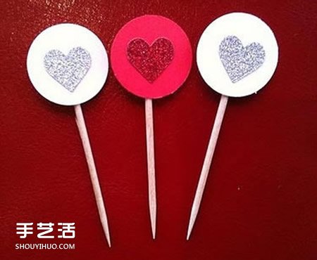 蛋糕上的裝飾標(biāo)簽DIY 自制蛋糕愛心標(biāo)簽圖解 -  rpnrmr.com