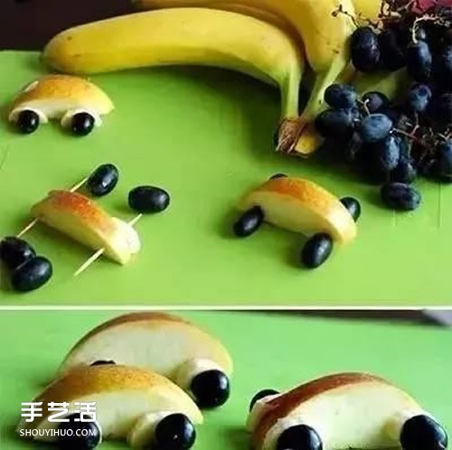 幼兒園水果做小汽車 簡(jiǎn)單水果汽車制作圖片 -  rpnrmr.com