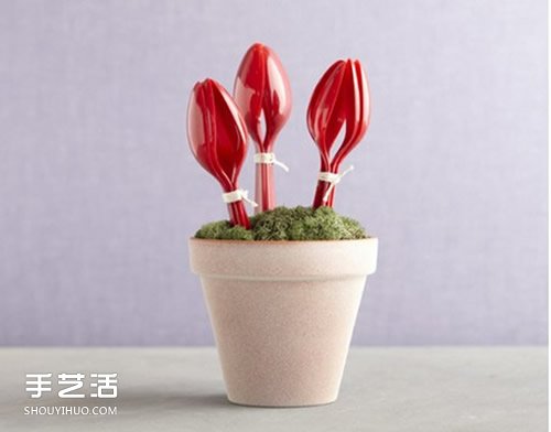 一次性勺子廢物利用小制作 塑料勺子創(chuàng)意DIY圖片 -  rpnrmr.com