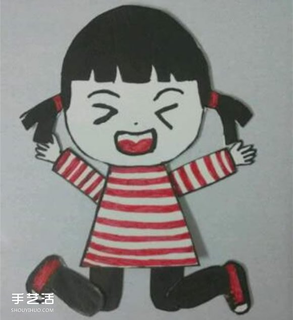 會動的紙片小人手工制作 自制會動小人玩具圖解 -  rpnrmr.com