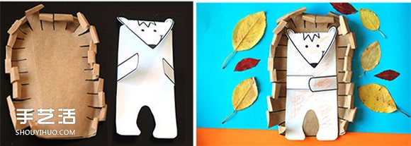 幼兒手工刺猬制作圖片 簡單剪紙小刺猬的做法 -  rpnrmr.com