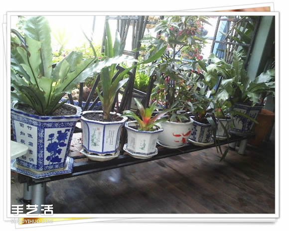 鐵架子廢物利用 DIY手工制作擱置花盆的架子 -  rpnrmr.com