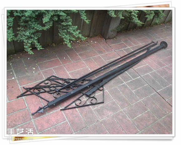 鐵架子廢物利用 DIY手工制作擱置花盆的架子 -  rpnrmr.com