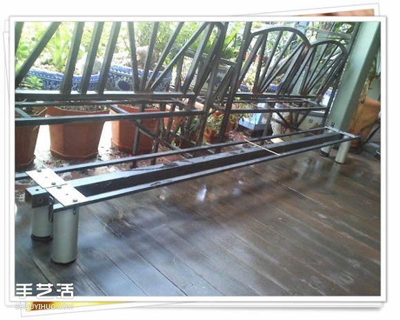 鐵架子廢物利用 DIY手工制作擱置花盆的架子 -  rpnrmr.com