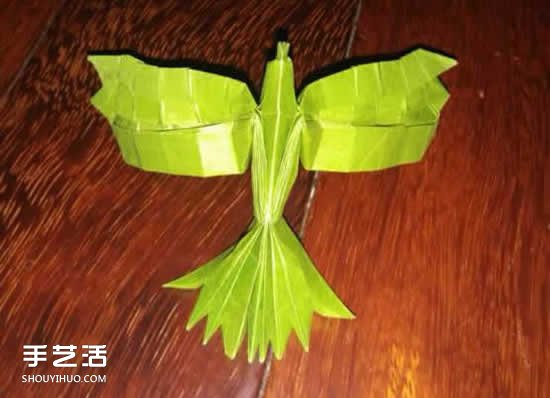 手工禿鷲折紙圖解教程 禿鷲的折疊方法過程 -  rpnrmr.com