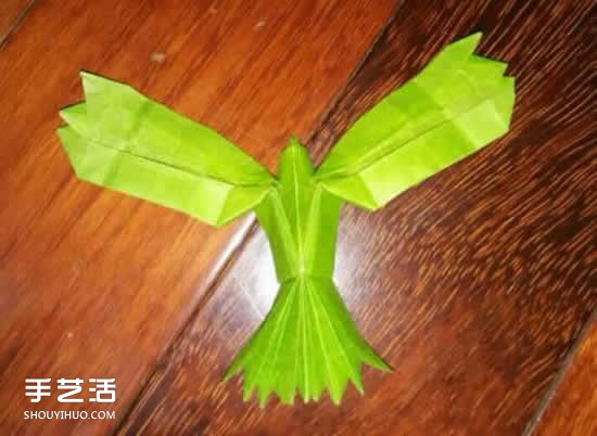手工禿鷲折紙圖解教程 禿鷲的折疊方法過程 -  rpnrmr.com