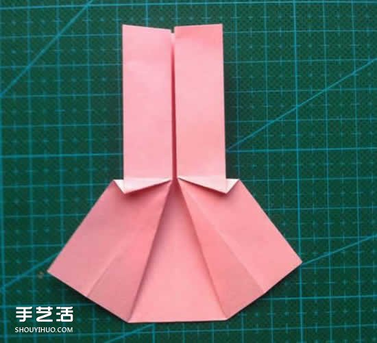 兒童折紙裙子圖解教程 簡(jiǎn)單小裙子的折疊方法 -  rpnrmr.com