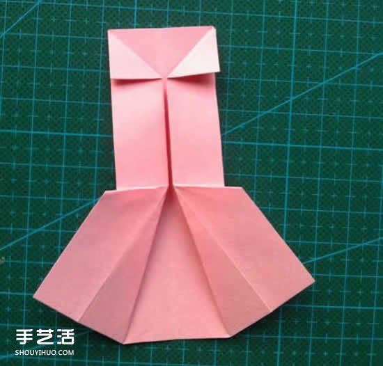 兒童折紙裙子圖解教程 簡(jiǎn)單小裙子的折疊方法 -  rpnrmr.com