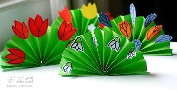 幼兒花圃手工制作圖片 簡(jiǎn)單折紙花叢的教程 -  rpnrmr.com