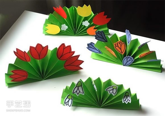 幼兒花圃手工制作圖片 簡(jiǎn)單折紙花叢的教程 -  rpnrmr.com