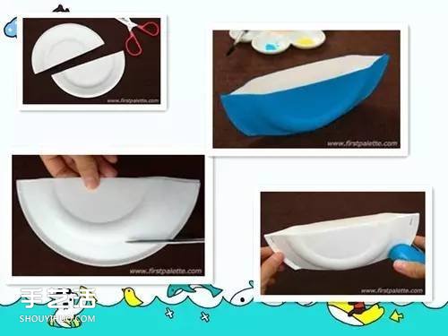 幼兒小帆船的制作過程 簡單紙盤小船的做法 -  rpnrmr.com