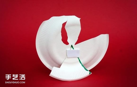 漂亮的兒童紙盤畫：跳孔雀舞的女孩手工制作 -  rpnrmr.com