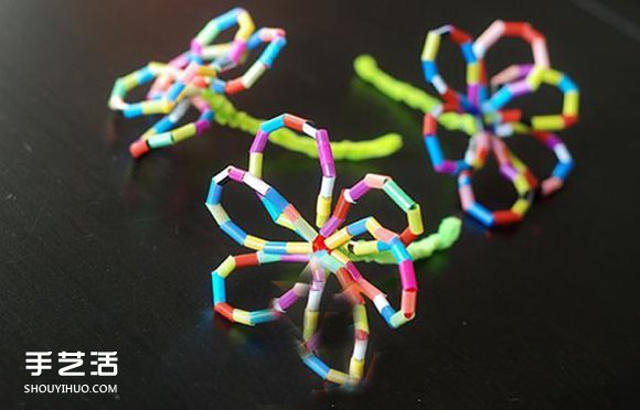 用吸管做花的圖解教程 幼兒吸管花手工制作 -  rpnrmr.com