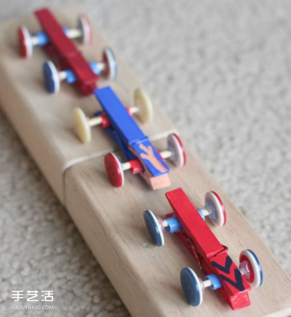 幼兒園小汽車制作方法 木夾子制作玩具小車 -  rpnrmr.com