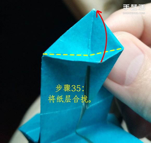 葉上之蛙折疊方法圖解 折紙葉子上的青蛙過程 -  rpnrmr.com