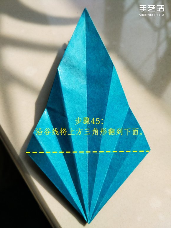 葉上之蛙折疊方法圖解 折紙葉子上的青蛙過程 -  rpnrmr.com