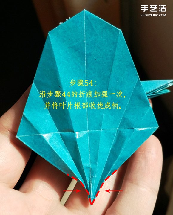 葉上之蛙折疊方法圖解 折紙葉子上的青蛙過程 -  rpnrmr.com