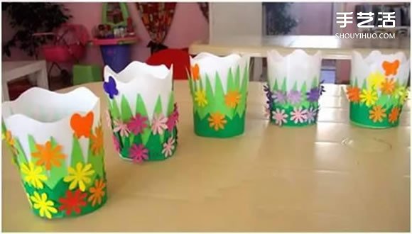 一次性紙杯制作花盆 幼兒紙杯花盆的做法教程 -  rpnrmr.com