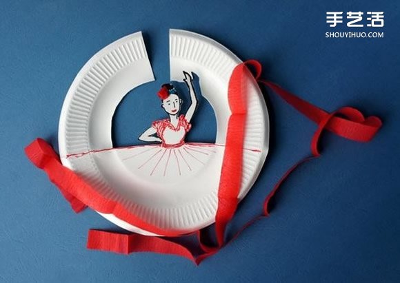 一次性紙盤手工制作弗朗明哥舞者的方法圖解 -  rpnrmr.com