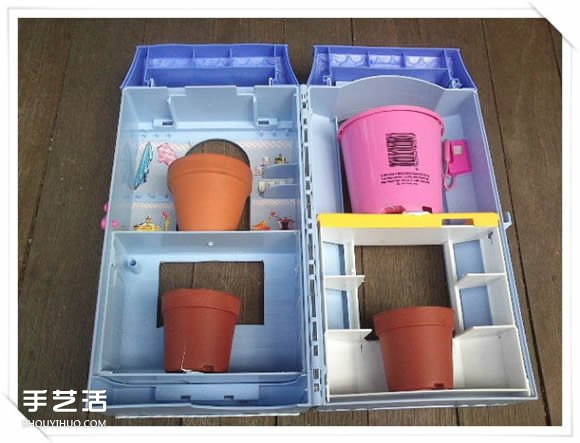 舊玩具手工改制花園里的“面包房”花盆架 -  rpnrmr.com