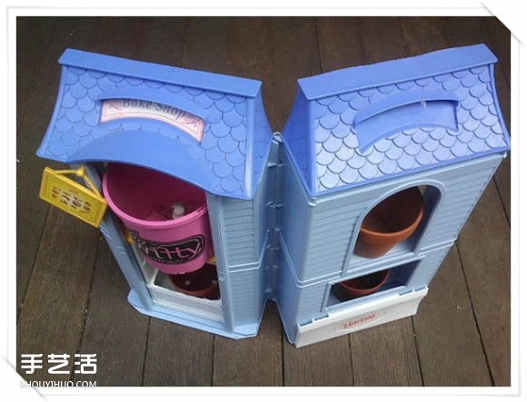 舊玩具手工改制花園里的“面包房”花盆架 -  rpnrmr.com