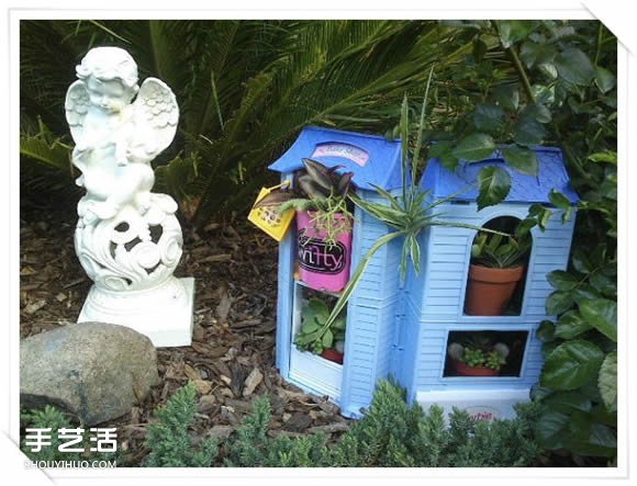 舊玩具手工改制花園里的“面包房”花盆架 -  rpnrmr.com