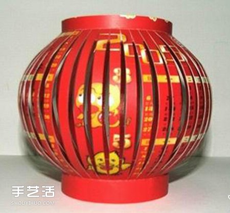 幼兒大紅燈籠的做法 掛歷制作燈籠的方法圖解 -  rpnrmr.com