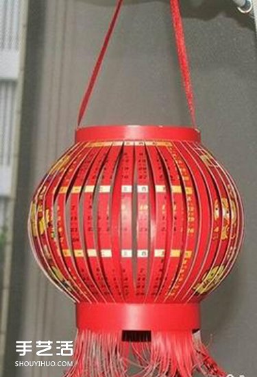 幼兒大紅燈籠的做法 掛歷制作燈籠的方法圖解 -  rpnrmr.com