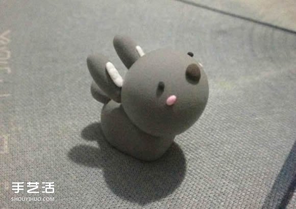 超輕粘土制作灰兔子 DIY萌兔子粘土手工教程 -  rpnrmr.com